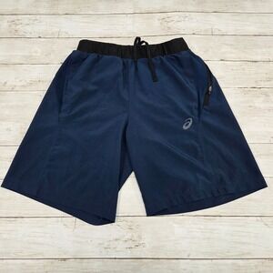ASICS Running Shorts Mens Small Navy Blue Athletic Training Shorts